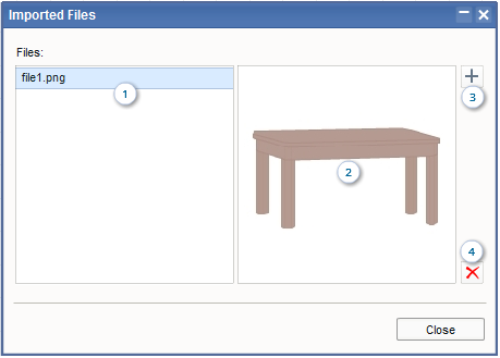 Floor Plan Software - Imported Files Dialog Box